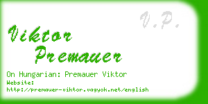 viktor premauer business card